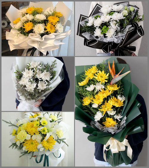 广东梅州市五华县华城镇维西村白事花束代送